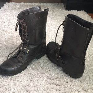 Steve Madden Combat Boots with Studded Strap